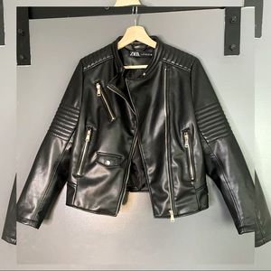 Zara moto jacket perfect condition used only once size L